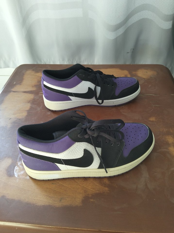 AİR JORDAN 1 LOW COURT PURPLE BASKETBOL AYAKKABI - Görsel 2