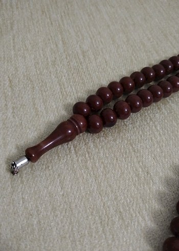 İRİ TANELİ NAMAZ TESBİHİ Klasik Kahverengi Erkek Tesbih - Görsel 4