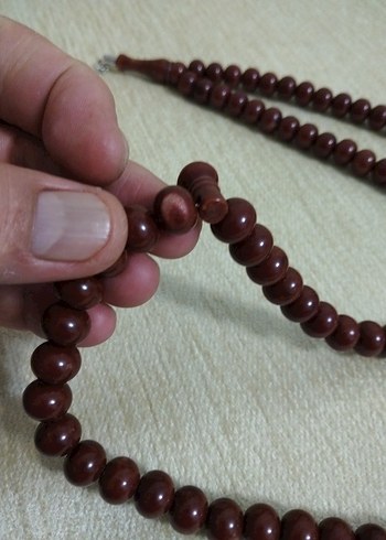 İRİ TANELİ NAMAZ TESBİHİ Klasik Kahverengi Erkek Tesbih - Görsel 8