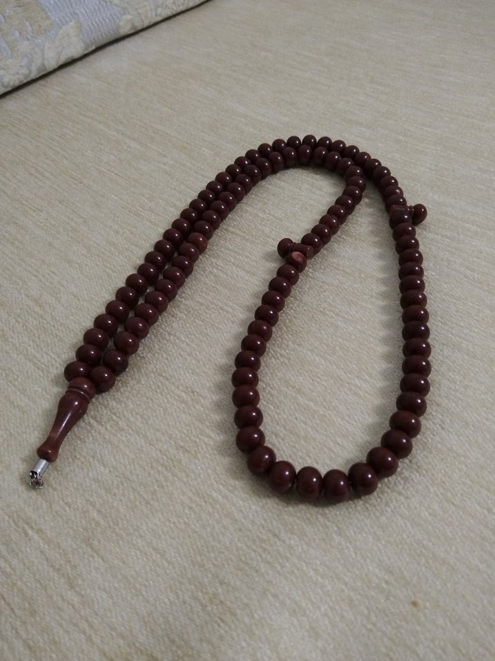 İRİ TANELİ NAMAZ TESBİHİ Klasik Kahverengi Erkek Tesbih - Görsel 3