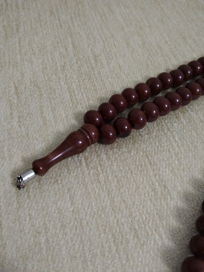 İRİ TANELİ NAMAZ TESBİHİ Klasik Kahverengi Erkek Tesbih - Görsel 4