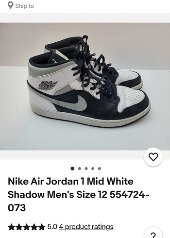 AİR JORDAN 1 MİD WHİTE SHADOW BASKETBOL AYAKKABISI - Görsel 8