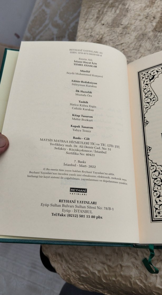 İslami Hayat İçin Temel Esaslar  Koyu Yeşil Kapaklı Kitap — görsel 5/12