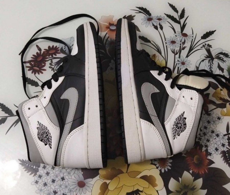 Nike Air Jordan 1 Mid White Shadow Smoke Grey Basketbol Ayakkabı — görsel 5/12