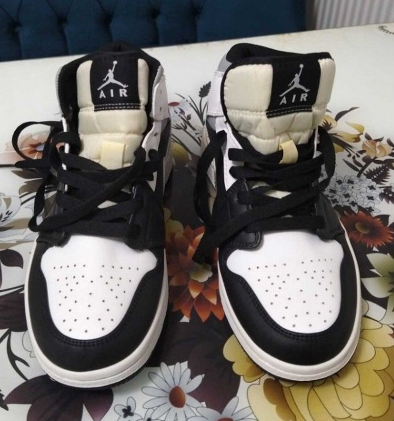 Nike Air Jordan 1 Mid White Shadow Smoke Grey Basketbol Ayakkabı — görsel 7/12