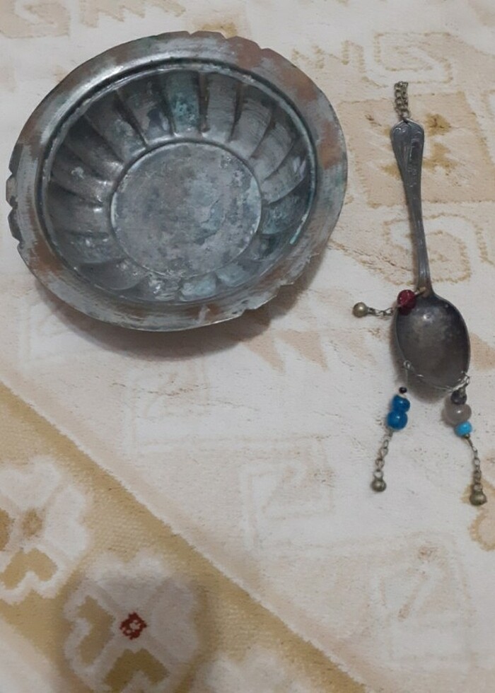 ESKİ BAKIR TAS VE KAŞIK - Görsel 3