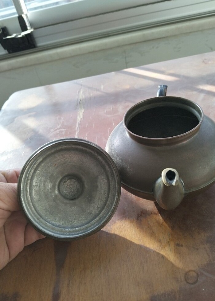 ESKİ ANTİKA BAKIR ÇAYDANLIK - Görsel 5