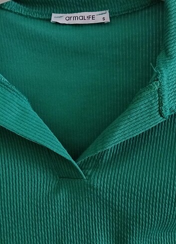 s Beden Polo Yaka Fitilli Bluz