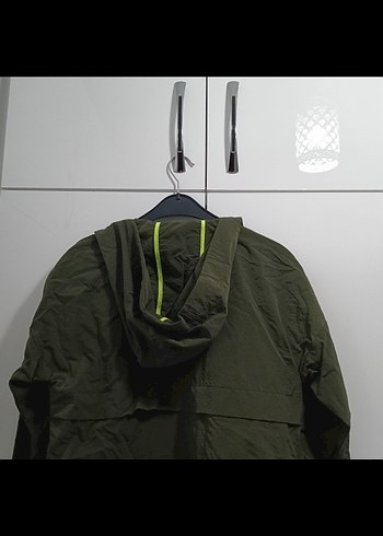 kadın Haki Uzun Fermuarlı Rüzgarlık - Görsel 5