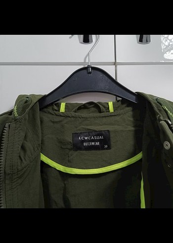 kadın Haki Uzun Fermuarlı Rüzgarlık - Görsel 4