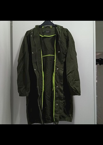 kadın Haki Uzun Fermuarlı Rüzgarlık - Görsel 2