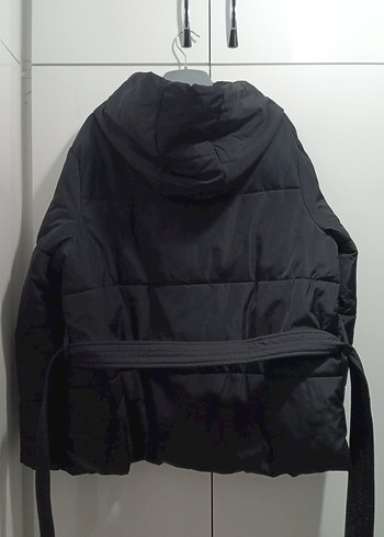 Kemerli Siyah Midi Kadın Kış Montu BOYNERDEN alındı - Görsel 4