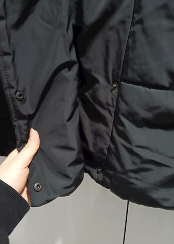 Kemerli Siyah Midi Kadın Kış Montu BOYNERDEN alındı - Görsel 5