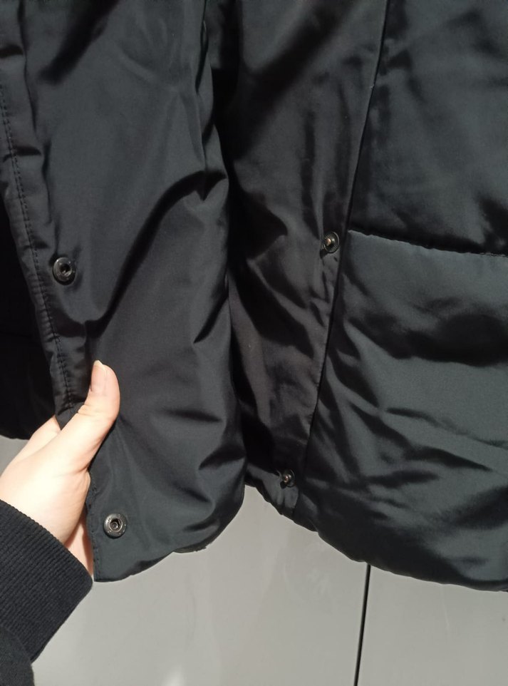 Kemerli Siyah Midi Kadın Kış Montu BOYNERDEN alındı - Görsel 5