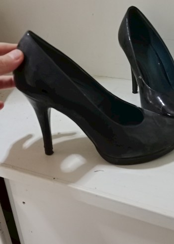 Diğer Siyah Minimalist Topuklu Stiletto