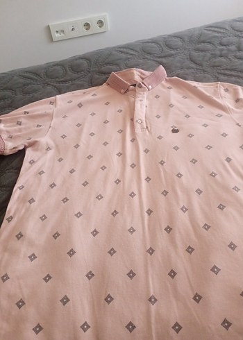 Erkek Pembe Düğmeli Polo Tişört