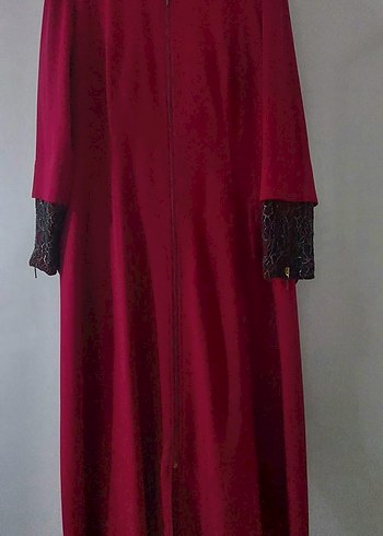 Bordo Uzun Kollu Gotik Kadın Elbise