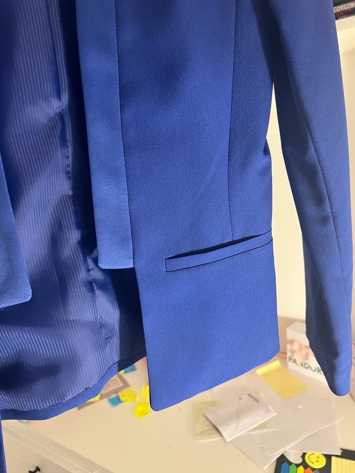 Parlak Mavi Kadın Blazer Ceket - Görsel 4