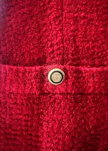Zara kırmızı dar kesim ceket - Görsel 3