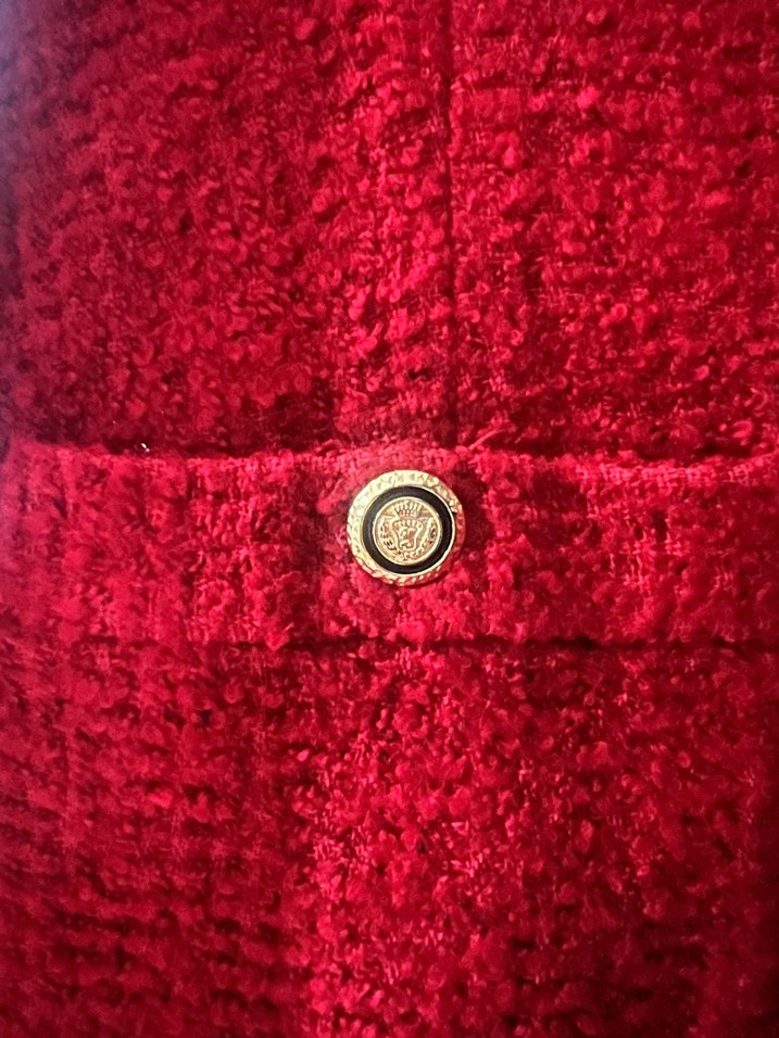 Zara kırmızı dar kesim ceket - Görsel 3