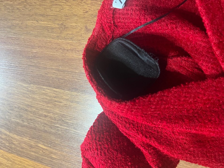 Zara kırmızı dar kesim ceket - Görsel 5