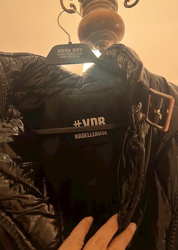 Siyah Deri Biker Ceket Yüksek Yakalı - Görsel 4