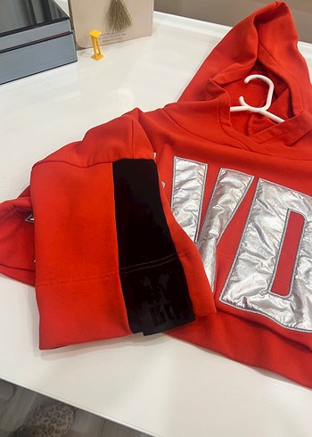 Kapüşonlu Kadın crop Sweatshirt - Görsel 4