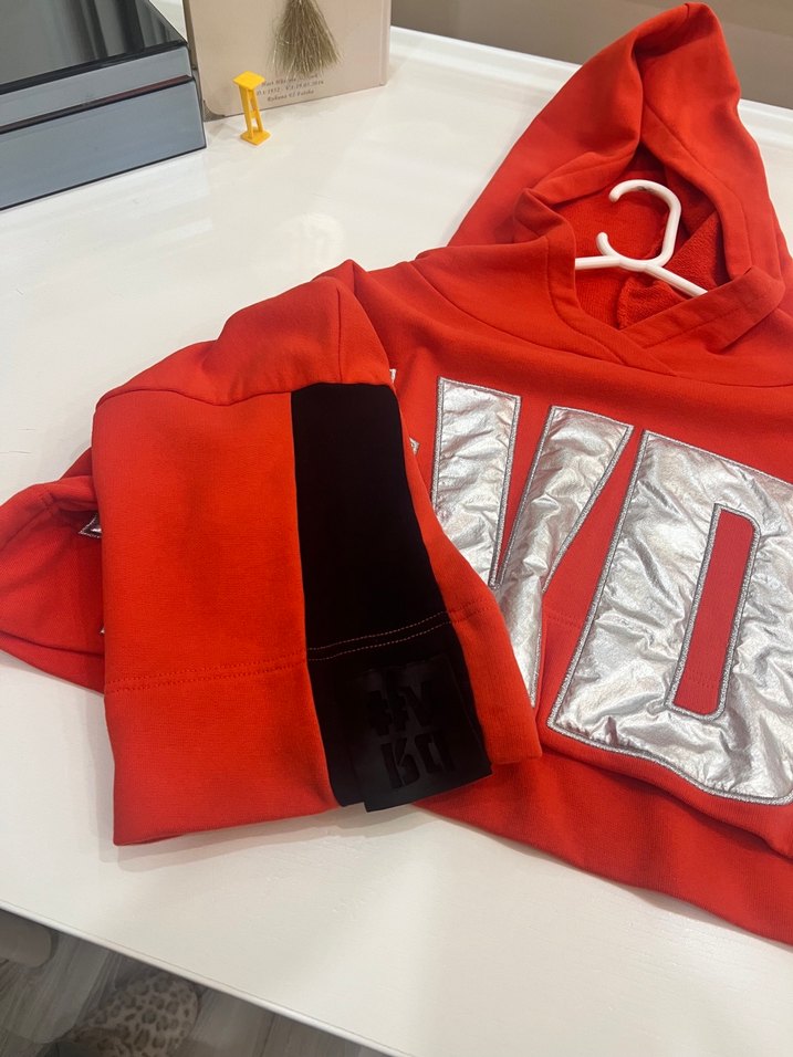 Kapüşonlu Kadın crop Sweatshirt - Görsel 4