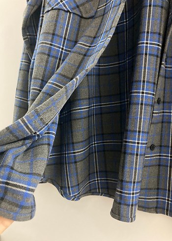 Gri Ekose Desenli gömlek - Görsel 2