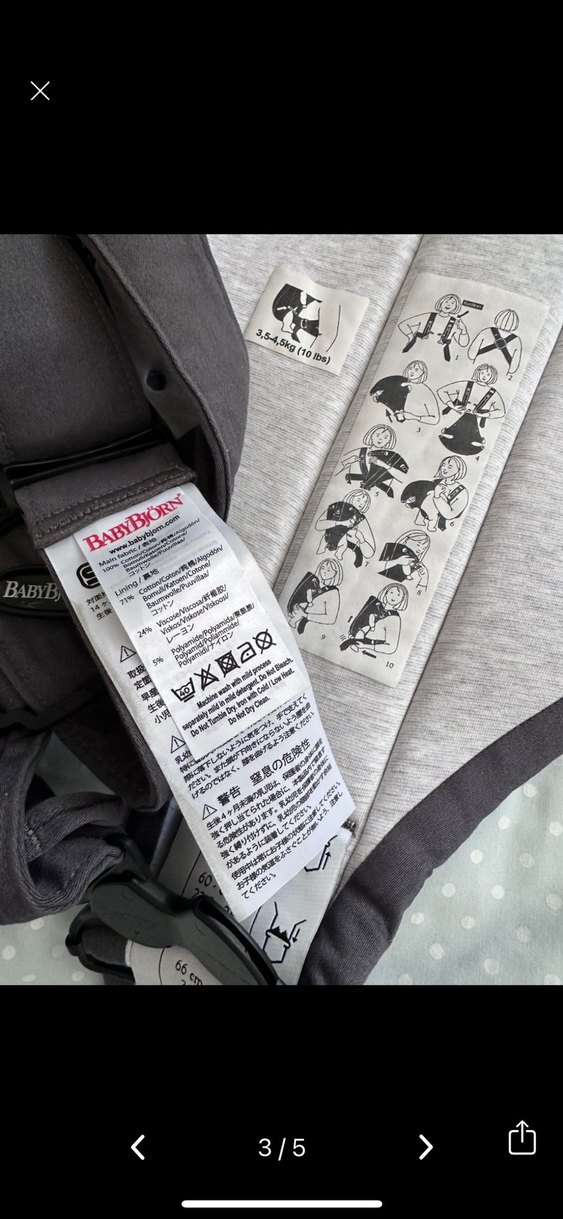 Babybjörn Gri Bebek Kanguru - Görsel 3