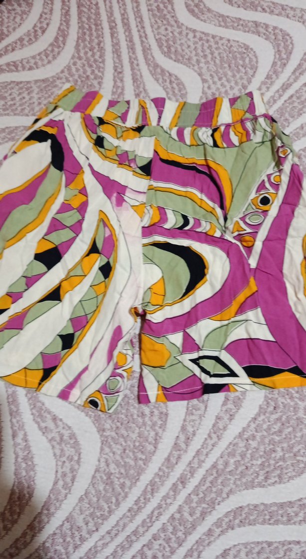 Renkli Pilili Bohem Mini Şort - Görsel 2