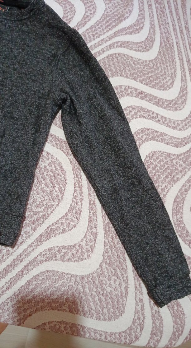 Gri Uzun Kollu Triko Kadın Kazak - Görsel 2