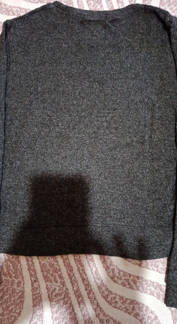 Gri Uzun Kollu Triko Kadın Kazak - Görsel 4