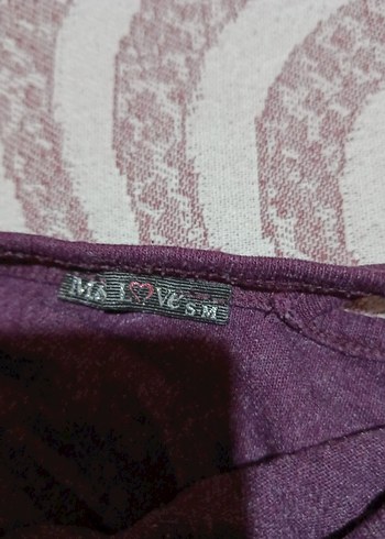 Mor V Yaka Rahat Kesim Kadın Keten Kazak - Görsel 5