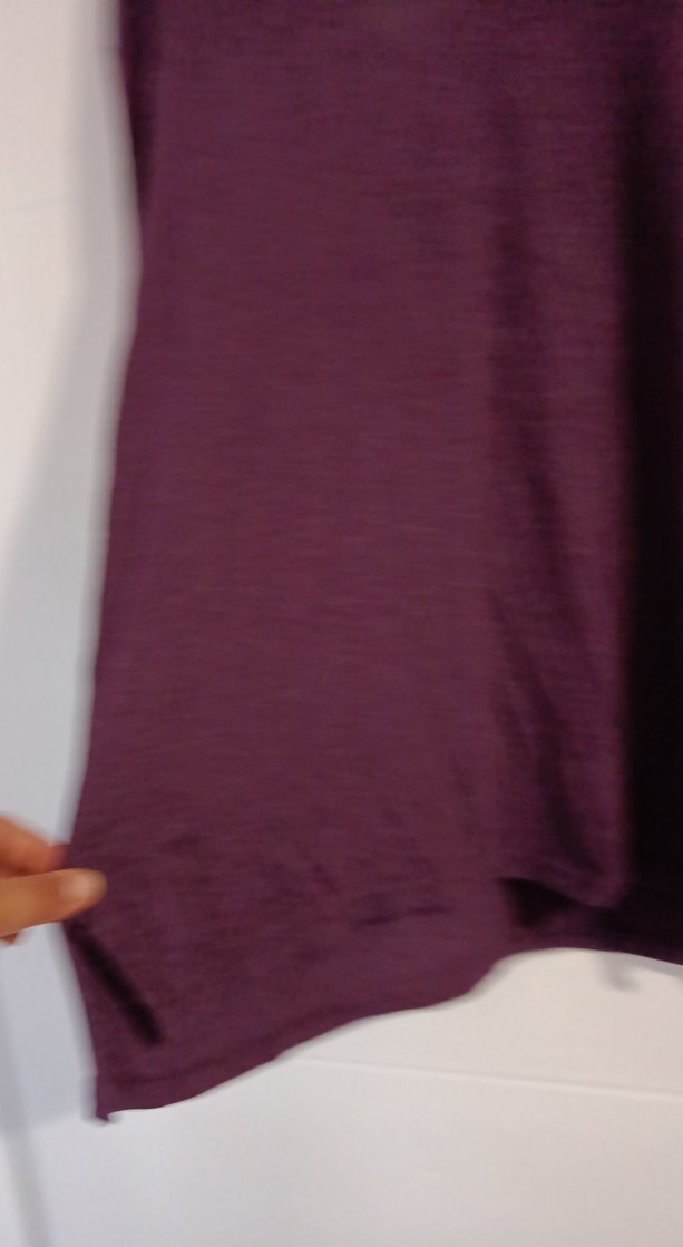 Mor V Yaka Rahat Kesim Kadın Keten Kazak - Görsel 2