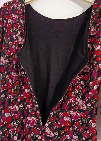 Çiçek Desenli Uzun Kollu Midi Bohem Elbise - Görsel 4