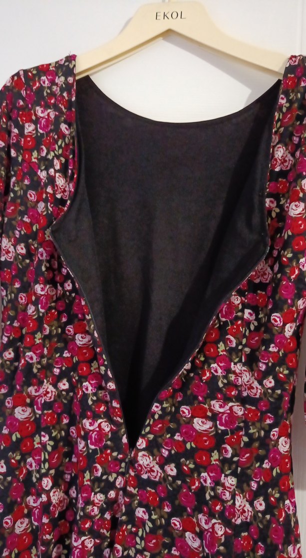 Çiçek Desenli Uzun Kollu Midi Bohem Elbise - Görsel 4