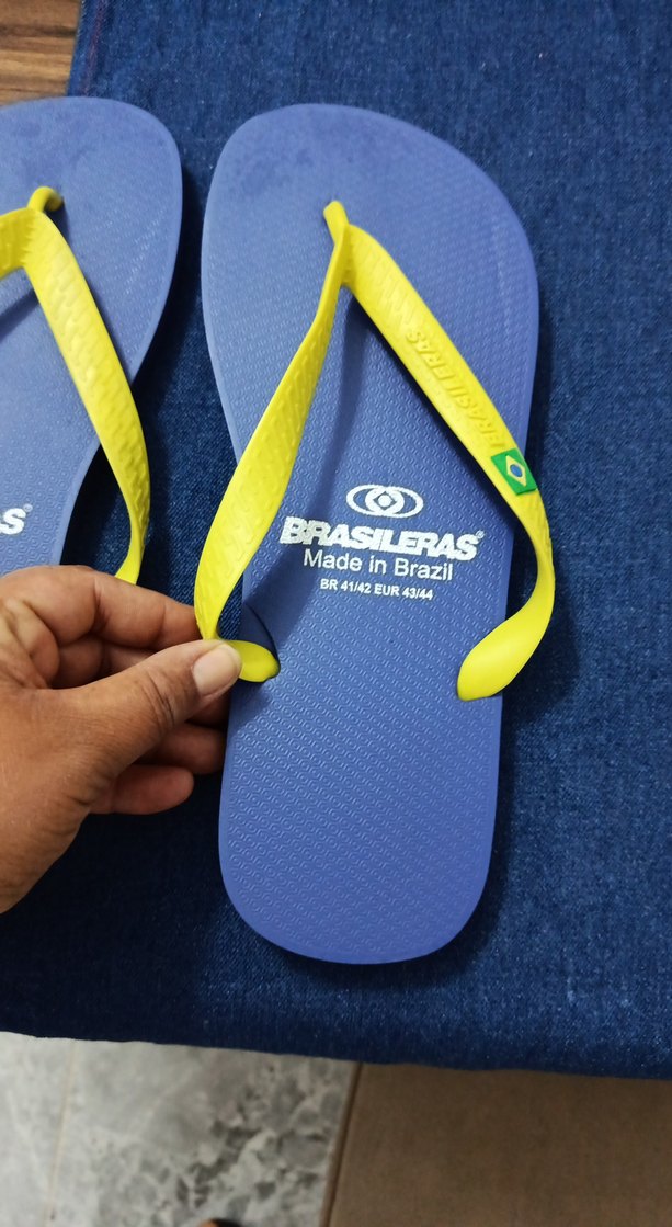 Renkli Mavi Sarı Erkek Terlik - Görsel 2