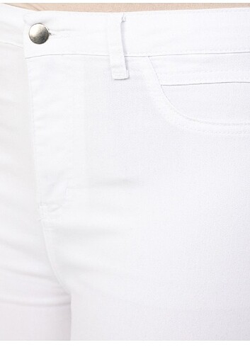 50 Beden beyaz Renk Beyaz kot pantolon 