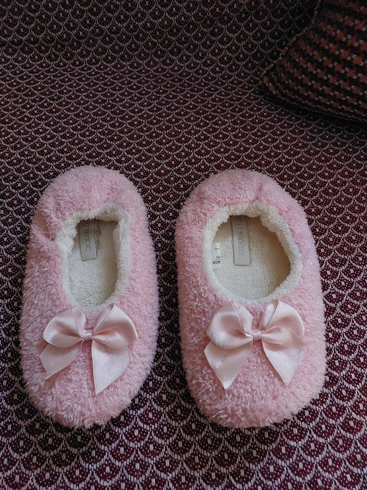 Pembe Sıcak Ev Terlikleri Patik - Görsel 2