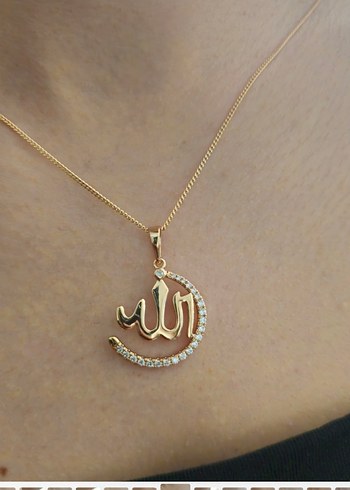 Uzun Zincir Detaylı Altın Kadın Kolye - Görsel 2