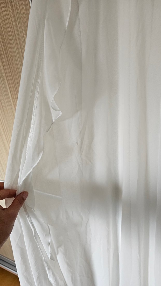 Bohem Tarzı Uzun Beyaz A-Line Gelinlik - Görsel 5