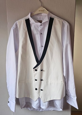 Modern Klasik Beyaz Damatlık takım - Görsel 6