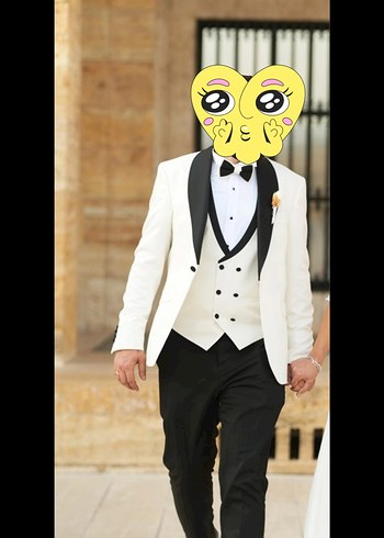 Modern Klasik Beyaz Damatlık takım - Görsel 2