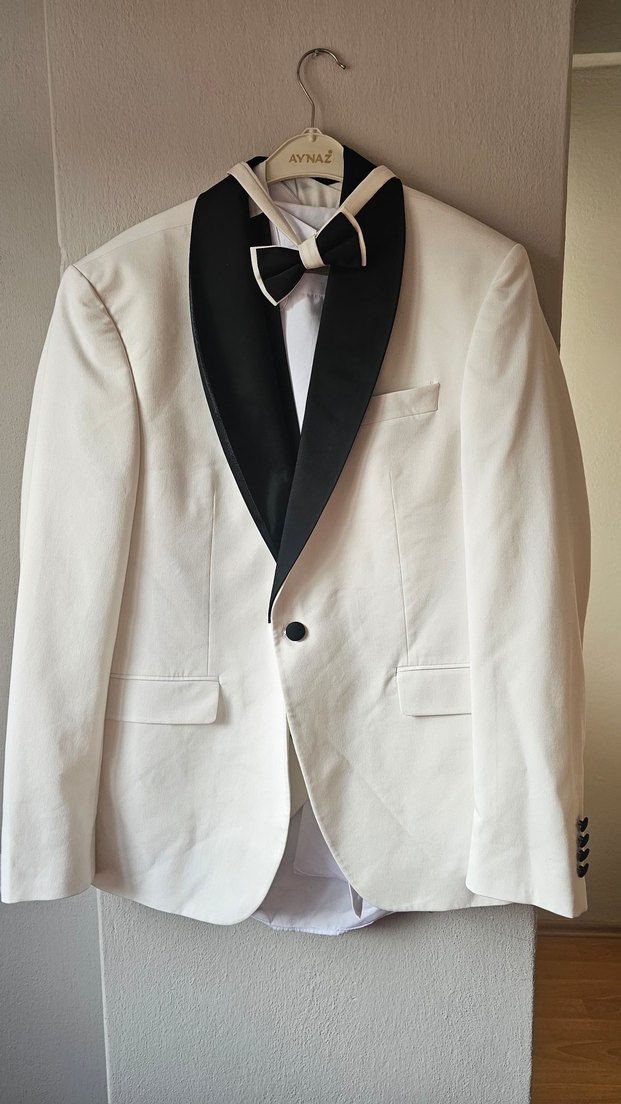 Modern Klasik Beyaz Damatlık takım - Görsel 3