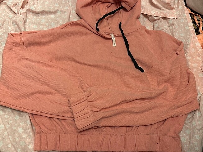 Yavruagzı s beden crop kapsonlu sweat