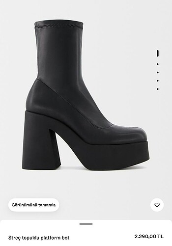 Bershka Streç Topuklu Platform Bot