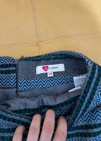 Bohem Tarzı Örgü Mini Etek - Görsel 3