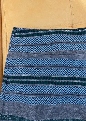 Bohem Tarzı Örgü Mini Etek - Görsel 2