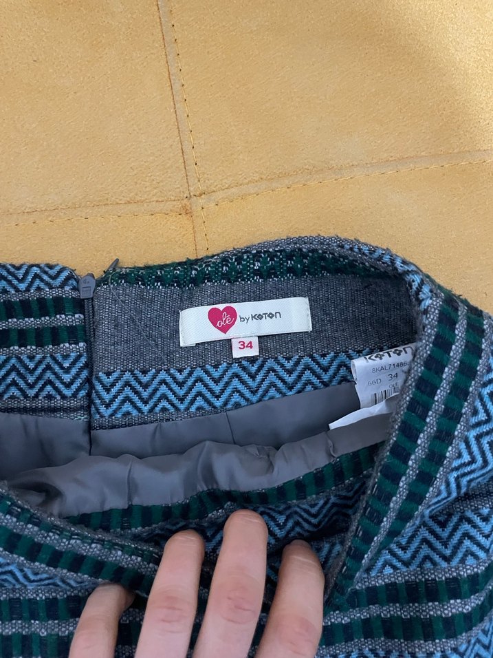 Bohem Tarzı Örgü Mini Etek - Görsel 3